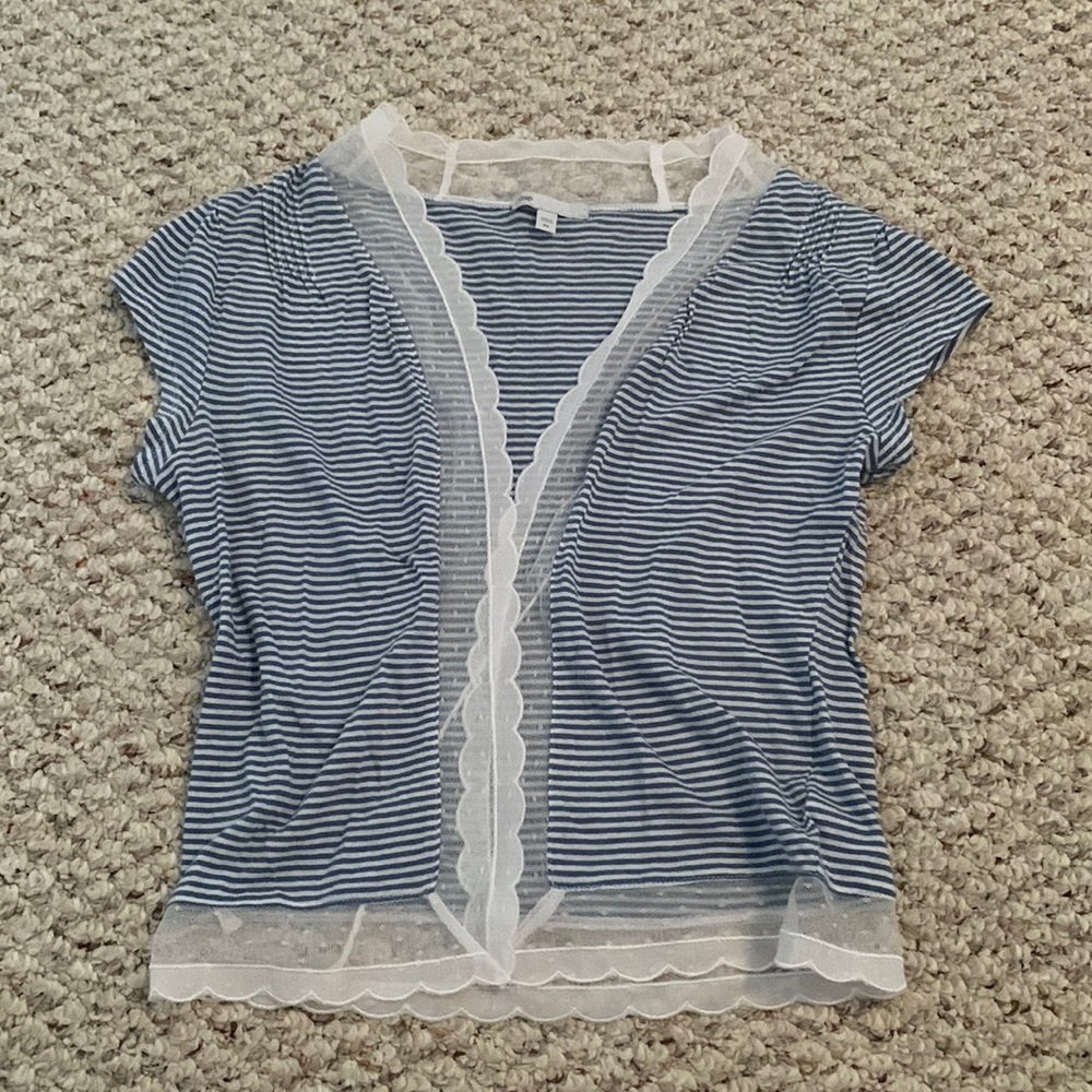 GAP Summer Blue Crop Top